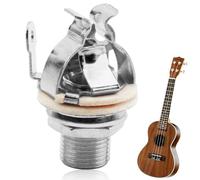 Presa jack di uscita a contatto completo Jack stereo a 4 contatti con rondella e dado tipo a saldare per altoparlanti chitarra/basso, interruttore a pedale strumenti amplificatori audio, argento