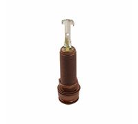 Presa jack per chitarra, cilindro da 6,35 mm, presa di uscita con filettatura, per basso elettrico e chitarra acustica, pin per cinghia, pickup, presa per strumenti musicali, marrone