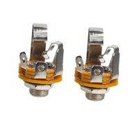 Presa Jack Stereo in Metallo 6,35mm per Chitarra Elettrica, 2 Pezzi | Connettore Audio Pratico e Robusto, per Basso Elettrico, Ricambio Funzionale Destinato a Chitarristi