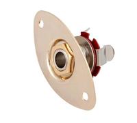 Presa Jackplate Con Piastra Jack Di Uscita Ovale Cromata Da 1 Pz Con Jack Per Parti Di Chitarra For LP Accessorio per Chitarra Strumento (Color : Gold)