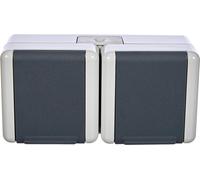 Presa Jung Schuko 8220W con coperchio pieghevole, 2 prese, 16A, 250V, plastic...