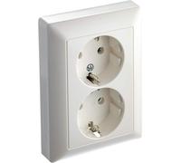 Presa Jung Schuko AS5020UWW - 2 prese, 16 A, 250 V, plastica, bianco alpino