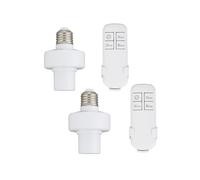 Presa Luce con Telecomando, Kit Interruttore Luce Wireless con Timer, Portalampada E26 E27, per Soffitta, Garage, Tromba Delle Scale