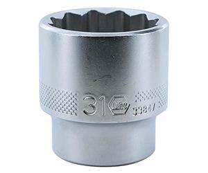 Presa metrica da 1/2", 12 punti. 31 x 44 mm OAL.
