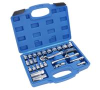 Presa metrica poco profonda da 3/8 pollici e set di accessori 6 mm - 24 mm 26...