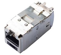 Panduit Mini-Com ® TX6 (TM) 10 GIG (TM) Shielded Jack Module - Tg Style - Adattatore per Cavo, Grigio, RJ-45