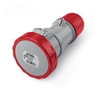 Scame 318,3247 Series Optima, IP67 IP66/connettore, 3P N E poli, 32 A, 6 ore, in posizione, colore rosso