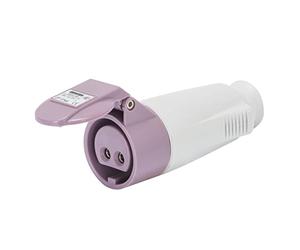 Presa Mobile Dritta IP44 2P 16A 20-25V 50-60Hz Viola Cablaggio A Vite