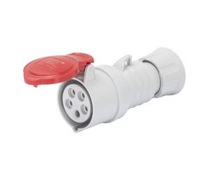 Presa Mobile Dritta IP54 3P+T 32A 380-415V 50/60Hz Rosso Cablaggio A Vite