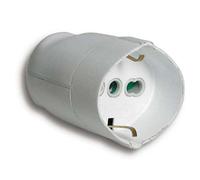 Presa Mobile Schuko Fme Bianco 2P con T 16A Bipasso 5 Pezzi