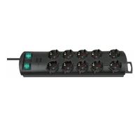 Presa Multipla 10 Prese 2m Interruttore Nero Brennenstuhl Primera-Line IP20