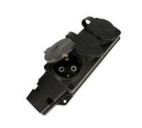 Presa Multipla 3 posti Schuko in Gomma IP54 Nera - Multipresa da Esterno con Coperchi 250V 16A 3500W - Presa Multipla Resistente per Giardino, Garage, Officina e Cantiere - Horoz Electric