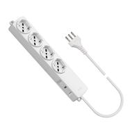 Vimar 01296.SPD.CC.B Presa multipla con limitatore di sovratensione SPD, 4 prese universali, cavo 2 metri