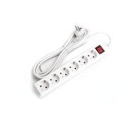 Aigostar Multipresa 6 Prese Elettriche Cavo da 3 Metri, Bianco