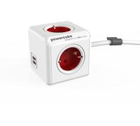 PRESA MULTIPLA ALLOCACOC 1406RD/DEEUPC - 4 prese, 2 USB, cavo 1.5m, prese tipo F, protezione sovratensioni