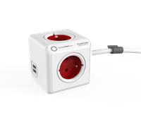 PRESA MULTIPLA ALLOCACOC 2402RD/FREUPC - 4 prese, 2 USB, cavo 1.5m, prese tipo E, protezione sovratensioni