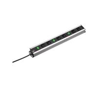 PRESA MULTIPLA BACHMANN 300.050 - 6 prese, cavo 2m, prese Type F (CEE 7/4), interruttore on/off