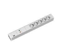 PRESA MULTIPLA BACHMANN 333.002 - 5 prese, cavo 2m, prese Schuko, protezione da sovratensioni