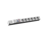 PRESA MULTIPLA BACHMANN 333.4065 - 6 prese, cavo 2m, prese Tedesche, interruttore on/off