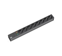 PRESA MULTIPLA BACHMANN 333.534 - 8 prese, cavo 2m, prese Schuko, protezione da sovratensioni