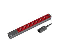 PRESA MULTIPLA BACHMANN 333.538 - 8 prese Schuko, cavo 2m, protezione sovratensioni, interruttore
