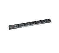 PRESA MULTIPLA BACHMANN 800.2334 - 12 prese, cavo 2m, prese tipo F, protezione sovratensioni