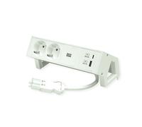 BACHMANN DESK2 - Caricatore USB con 2 contatti di Protezione, 22 W A&C, 0,2 m, GST18