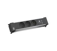PRESA MULTIPLA BACHMANN 916.1227 - 3 prese, 1 USB, cavo 0.2m, prese UTE, protezione sovratensioni, interruttore