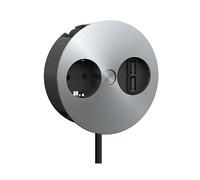 PRESA MULTIPLA BACHMANN 931.031 - 1, 2 USB, cavo 2m, prese Tipo F, protezione da sovratensioni, interruttore on/off