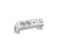 PRESA MULTIPLA BACHMANN 937.408 - 2 prese, 1 USB, cavo 0,2 m, prese francesi