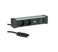 PRESA MULTIPLA BACHMANN 941.319 - 2 prese, 1 USB, cavo 2m, prese UTE, protezione sovratensioni, interruttore