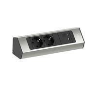 PRESA MULTIPLA BACHMANN CASIA 2 - 2 prese CEE 7/3, 1 USB, cavo 2m, protezione sovratensioni, interruttore