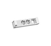 PRESA MULTIPLA BACHMANN CONI 2xCEE7/3 1xCM 0,2m GST18 RAL9010