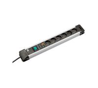 PRESA MULTIPLA BACHMANN CONNECTUS 330.104F - 6 prese, cavo 2m, prese UTE, protezione da sovratensioni, interruttore