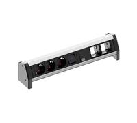PRESA MULTIPLA BACHMANN Desk 1 - 3 prese, prese Schuko, interruttore acceso/spento