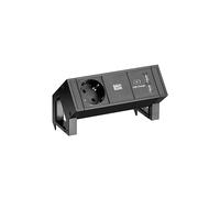 PRESA MULTIPLA BACHMANN Desk 2 - 1 , 2 USB, cavo 0,2 m, prese tipo F, protezione da sovratensioni, interruttore