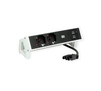 PRESA MULTIPLA BACHMANN Desk 2 - 2 prese, 1 USB, cavo 0.2m, prese italiane, protezione sovratensioni