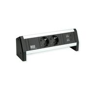 PRESA MULTIPLA BACHMANN Desk - 2 prese Schuko, 2 USB, cavo 1.8 m, protezione da sovratensioni, interruttore