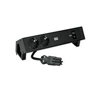 PRESA MULTIPLA BACHMANN DESK2 - 2 prese, 2 USB, cavo 0.2m, prese CEE7/3, protezione sovratensioni, interruttore