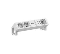 PRESA MULTIPLA BACHMANN DESK2 - 3 prese, 1 USB, cavo 0,2m GST18, protezione sovratensioni, interruttore