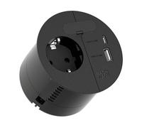 PRESA MULTIPLA BACHMANN Loop in Charge - 3 prese, 2 USB, cavo 2m, prese CEE 7/3, protezione sovratensioni