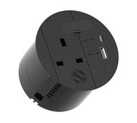 PRESA MULTIPLA BACHMANN LOOP IN CHARGE UK USB A/C22W - 1 , 1 USB, cavo 2m, prese UK, protezione da sovratensioni
