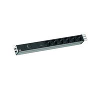 PRESA MULTIPLA BACHMANN Multipresa da rack 19" 1U, 6 prese Schuko, cavo 2m, protezione sovratensioni