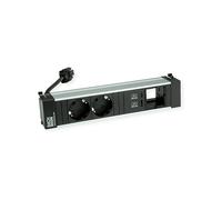 PRESA MULTIPLA BACHMANN POWER FRAME M 2xCEE7/3 - 2 prese Schuko, 2 USB, cavo 0,2 m, protezione sovratensioni