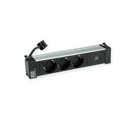 PRESA MULTIPLA BACHMANN POWER FRAME M 3xCEE7/3 - 3 prese, 1 USB, cavo 0.2m, prese Schuko, protezione sovratensioni