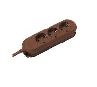 PRESA MULTIPLA BACHMANN SMART 3xCEE7/3 - 3 prese, cavo 3m, prese sicurezza, protezione sovratensioni