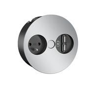 PRESA MULTIPLA BACHMANN TWIST - 1 , 1 USB, cavo 2m, prese francesi