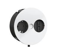 PRESA MULTIPLA BACHMANN Twist - 1 , 2 USB, cavo 2m, prese Schuko