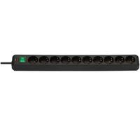 EL 10-FACH MS-SW - Presa multipla, 10 vie, 3 m, con commutatore, nero