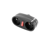 PRESA MULTIPLA CHACON 47005 - 2 prese, cavo 1.5m, prese francesi, interruttore acceso/spento